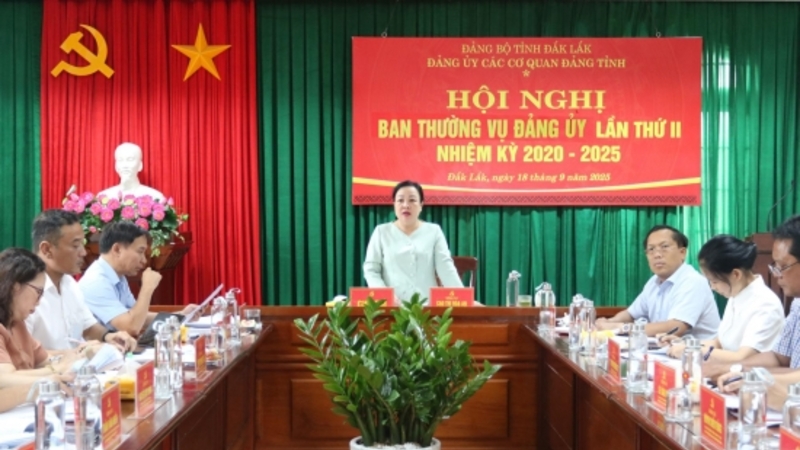 Ban Thường vụ Đảng ủy các cơ quan Đảng tỉnh cho ý kiến nhiều nội dung quan trọng