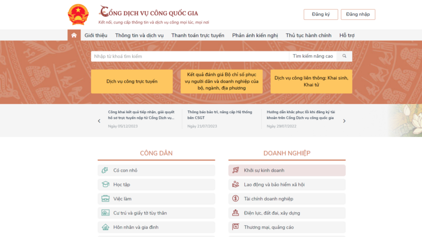 Cổng Dịch vụ công quốc gia trở thành điểm “một cửa số” tập trung, duy nhất từ 27/6/2025