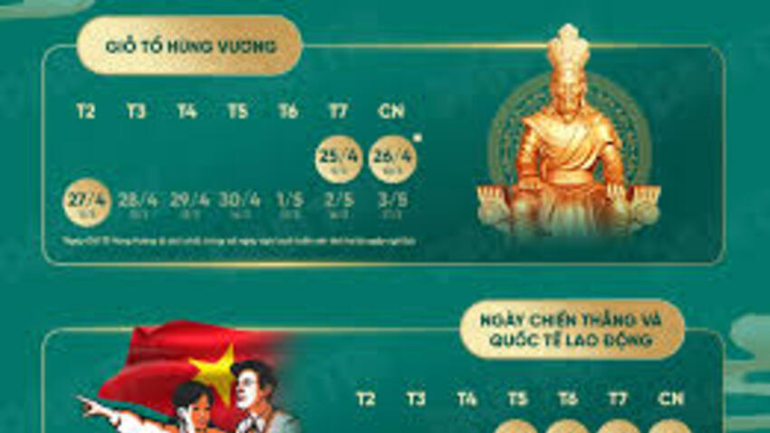Đã có Lịch nghỉ Giỗ tổ Hùng Vương, 30 4 1 5 năm 2026 NLĐ được nghỉ mấy ngày và từ ngày nào đến ngày nào?.