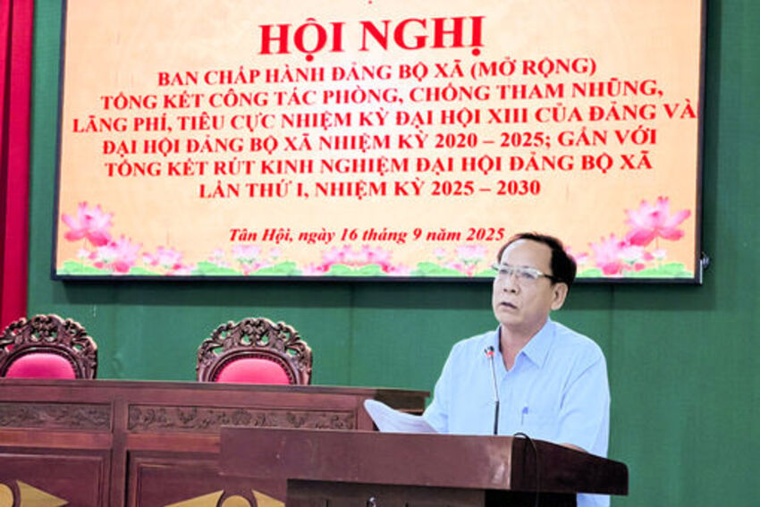 Đảng ủy xã Tân Hội tăng cường công tác phòng, chống tham nhũng 