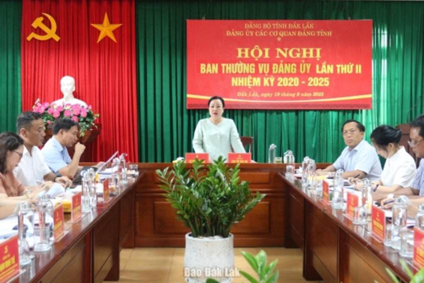 Ban Thường vụ Đảng ủy các cơ quan Đảng tỉnh cho ý kiến nhiều nội dung quan trọng