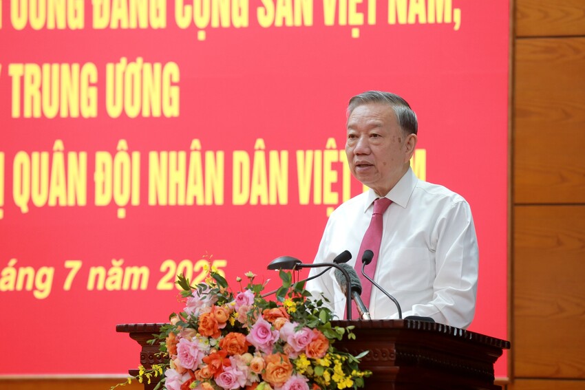 Phát biểu của Tổng Bí thư Tô Lâm tại buổi làm việc với Tổng cục Chính trị QĐND Việt Nam