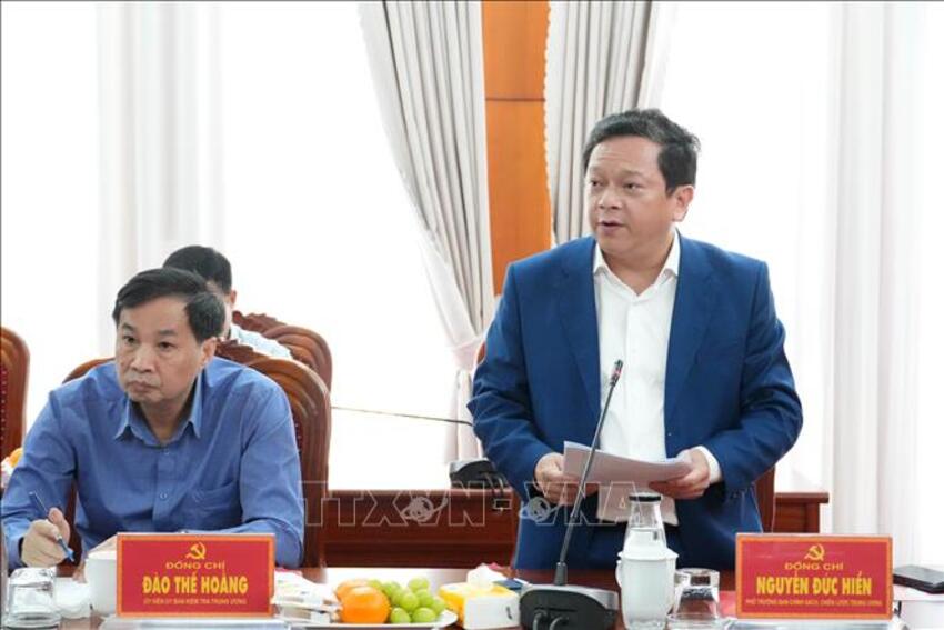 Đoàn Kiểm tra, giám sát của Bộ Chính trị làm việc với Ban Thường vụ Tỉnh ủy Đắk Lắk